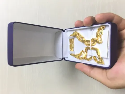 순금 15돈 대나무 체인 목걸이