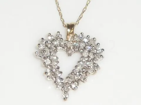 핑크래디 14k 천연 다이아 52PCS 총 1ct 팬던트