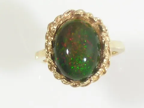 핑크래디 14k 천연 특급 2.57ct Opal 블랙오팔 반지