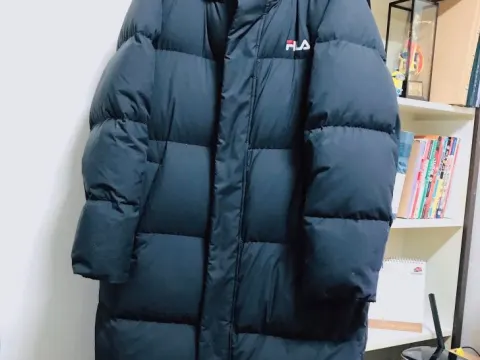 FILA 휠라 롱패딩 (에이스 롱다운, 김유정패딩)남녀공용 L 블랙