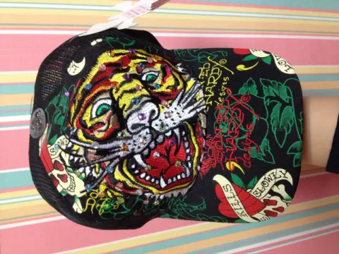 [edhardy]에드하디 모자 타이거블랙 올검 정품 사진有