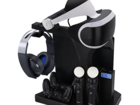 ps4 vr 3번셋+슈팅컨트롤+vr cd6개+3종 충전거치대,vr전용케이스 일괄팝니다